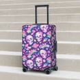 thumbnail image 2 of Lsque Skull rainbow mushroom colorful Printed Luggage Cover, Travel Luggage Protector,Scratch and Dirt Resistant, Fits 18-32 Inch Luggage - Small, 2 of 9
