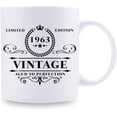 thumbnail image 2 of 1963 Birthday Gifts for Women Men - 1963 Vintage 11 oz Coffee Mug - Great 1963 Birthday Gifts for Dad Mom Uncle Aunt Cousin Friend Sister Brother Coworker, 2 of 6