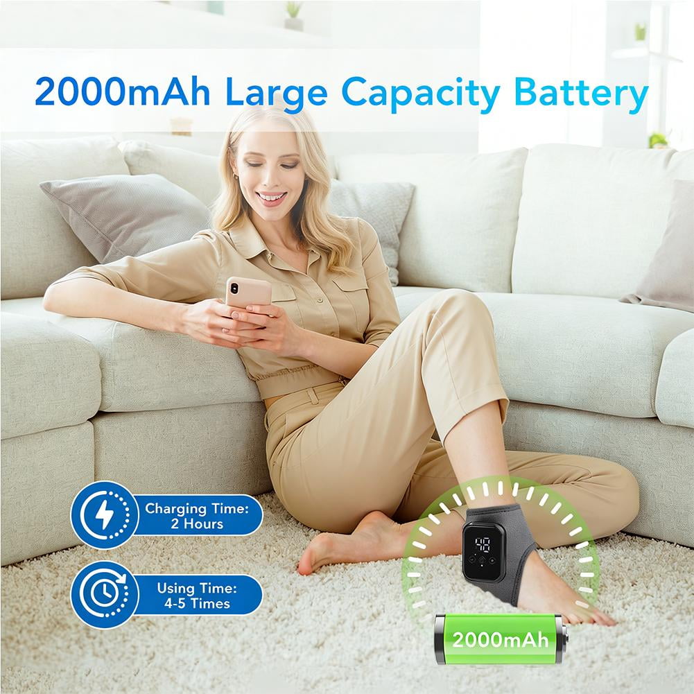 3 in 1 Foot Massager,Foot Massager for Plantar Fasciitis,Wireless & Portable with 3-Level Heat Massage Adjustable