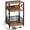 Brown-W 15.75" x D 11.41", variant on Brown W 15.75" x D 11.41" 3 Tier End Table Record Player Stand Vinyl Storage