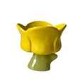 thumbnail image 2 of Vaso para helado, copas para sundae, tazón de cerámica, lindo tazón pequeño para postre, vasos para batidos, frutas, leche, batidos, refrigerios Copa de tulipanes amarillos, 2 of 8