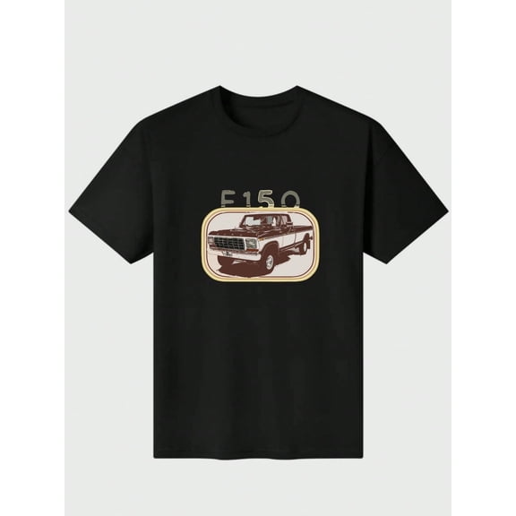 F150 F-ord Truck FAN ART Vintage 1980s Casual Digital Print Pure Heavy Cotton T Shirt 100% Cotton