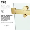 thumbnail image 4 of VIGO Luca 60" x 79" Single Sliding Frameless Shower Door with RollerDiskTM technology, 4 of 5