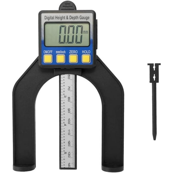 High Accuracy LCD Digital Caliper Vernier Ruler Depth Gauge, Height and Depth Gauge with Measuring Range 0 to 80mm at Bottom with Magnet