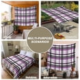 thumbnail image 6 of Purple Black Plaid Tapestry for Bedroom Wall Hanging Tapestry, Farmhouse Purple Black Checkered Ceiling Backdrop Tapestries Poster Blanket Wall Decor for Teens Room Living Room Dorm 39" x 59", 6 of 8