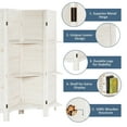 thumbnail image 3 of Costway 4 Panel Folding Room Divider Screen W/3 Display Shelves 5.6 Ft Tall, 3 of 12
