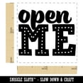 thumbnail image 2 of Open Me Fun Text Self-Inking Rubber Stamp Ink Stamper - Yellow Ink - Small 1 Inch, 2 of 7