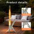 thumbnail image 3 of Enyopro 2 Piece Outdoor Wood Pellet Patio Heater, Smokeless Patio Pellet Torch Heater, Portable 430 Stainless Steel w/ Observing Chamber, Ashtray, Eco-Friendly Heater for Backyard, Patio, Camping, 3 of 8