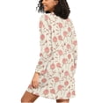 thumbnail image 2 of joogoo Beautiful Roses Flowers-i3 Women's Long Sleeve Nightgown Sleepwear XXXL, 2 of 8