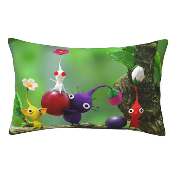 Saiise Pikmin Printed Pillowcases with Envelope Closure, Gift for Women Men-14"x20" (Pillow not included)