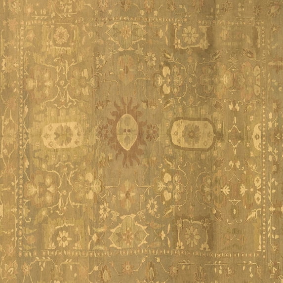 Ahgly Company Indoor Square Abstract Brown Modern Area Rugs, 4' Square