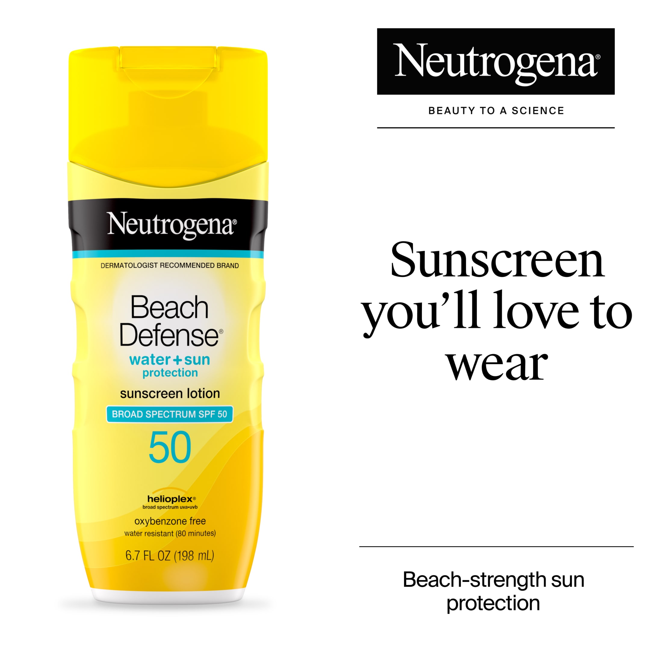 Neutrogena Beach Defense Sunscreen Lotion SPF 50, 6.7 fl oz photo 2