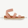 thumbnail image 2 of Dream Pairs Women's Platform Wedge Sandals JIMMIE BLUSH Size 9.5, 2 of 6