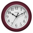 thumbnail image 4 of Westclox Wall Clock Simplicity Analog Round Home Office Clock Burgundy, 2-Pack, 4 of 8