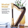 thumbnail image 3 of Instrument ModelWooden Miniature Harp Replica Miniature Instruments Miniature Harp Top Tier Quality, 3 of 5