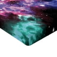 thumbnail image 2 of Ambesonne Nebula Fitted Sheet 2 Pcs Set, Dusty Gas Cloud Stars, Queen, Purple Pink Navy, 2 of 3