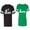 Men Black / Women Green, variant on Bear Bunny Matching Couple Cotton Jerseys (Men Black / Women Black) (Men S / Women S)