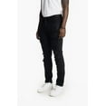 thumbnail image 4 of Smoke Rise Mens Fashion Rip Moto Denim Jean Jet Black 38W x 32L, 4 of 7