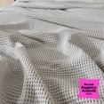 thumbnail image 2 of Great Bay Home All-Season Waffle Cotton Bed Blanket 90x90 (Full / Queen, Light Grey), 2 of 6
