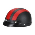 thumbnail image 3 of Casco de Bicicleta PU Cuero Absorción de Choque Transpirable Casco de Patineta Portátil de Verano para Motos para Patinar Bicicleta de Montaña Rojo negro, 3 of 8