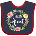 thumbnail image 3 of Inktastic I Love My Aunt- Flower Circle Boys or Girls Baby Bib, 3 of 4