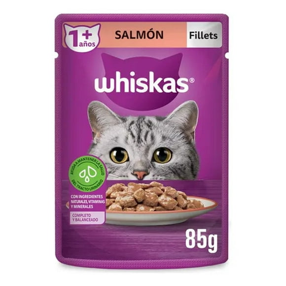 Caja Whiskas Sobre Gato Filets Salmon 85 g (12 Pzas)