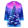 thumbnail image 5 of Jsaierl Merry Christmas Shirts for Women Plus Size Xmas Graphic Tees Going Out Crewneck T-shirt 3/4 Sleeve Tunic Blouse Tops, 5 of 5