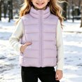 thumbnail image 2 of Abomasnow Kids Boys and Girls Puffer Vest Jacket Sleeveless Stand Collar Solid Jackets Casual Lightweight Warm Winter Cold Weather Hikking Outerwear Jackets with Pockets 7-15 Years, 2 of 7