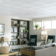 Armstrong 2x2 Ledges Acoustic Mineral Fiber Ceiling Tiles for Suspended Ceiling Grids, 6-Tiles per Pack, White