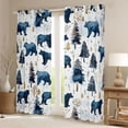 thumbnail image 2 of Homewish Wild Bear Blackout Curtains Set of 2 (52x84 Each),Jungle Animal Window Curtains,White Blue Curtains and Drapes For Boys Kids,Luxury Bedroom Decor, 2 of 6