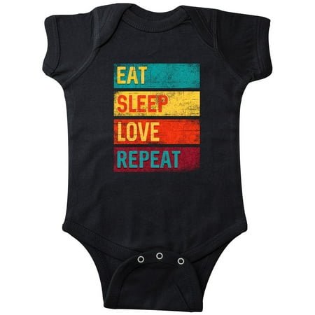 

Inktastic Eat Sleep Love Repeat Gift Baby Boy or Baby Girl Bodysuit