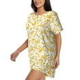thumbnail image 2 of Balery Banana Pattern Womens Pajama Sets 2 Piece Soft Short Sleeve Top and Shorts Sleepwear Round Neck Pjs Lounge Set with Pockets-XX-Large, 2 of 7