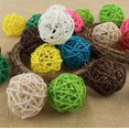 thumbnail image 2 of Bolas de mimbre para decoración de Baby Shower, bolas de Takraw de 5cm para decoración de cumpleaños, boda, fiesta de Navidad y hogar, lote de 10 unidades, 2 of 4