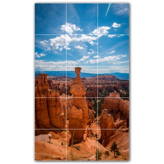 Picture-Tiles.com: Canyon Ceramic Tile Wall Mural WAL500330-35M. 18"W x 30"H using (15) 6" x 6" Ceramic Tiles-Satin Finish