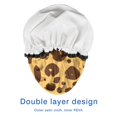 thumbnail image 4 of Shower Caps,Yellow and Brown Of Leopard Print Waterproof Shower Cap for Women 4 Pieces,Double Reusable Hair Cover for Shower PEVA Elastic Stretch Hem, 4 of 7