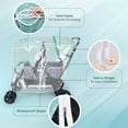 thumbnail image 3 of Double Stroller Rain Cover, Waterproof Weather Shield for Side by Side Baby Double Stroller, Twins Stroller Cover for Rain/Wind/Snow/Cold/Dust, Baby Outdoor Accessories, 3 of 7