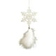 thumbnail image 2 of mfyjkho Adorno de copo de nieve blanco de plástico para árbol de Navidad, decoración navideña, colgante de plumas para árbol festivo, chimenea o decoración interior. Tamaño: 11 x 4 x 2 cm. 1 unidad., 2 of 6