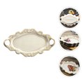 thumbnail image 3 of MasteelfCA 1Pc Double Handles Plate Ceramic Food Plate Delicate Western Food Dish, 3 of 8