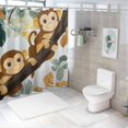 thumbnail image 7 of Patifu Monkeys Branch Leaves Shower Curtain for Bathroom Decoration 100% Polyester Washable Shower Curtain with Hooks 36"x72, 7 of 7
