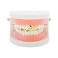thumbnail image 2 of Unique Bargains 1 Pc Fake Grills Hip Hop Single Design Teeth Grillz Gold Tone, 2 of 6