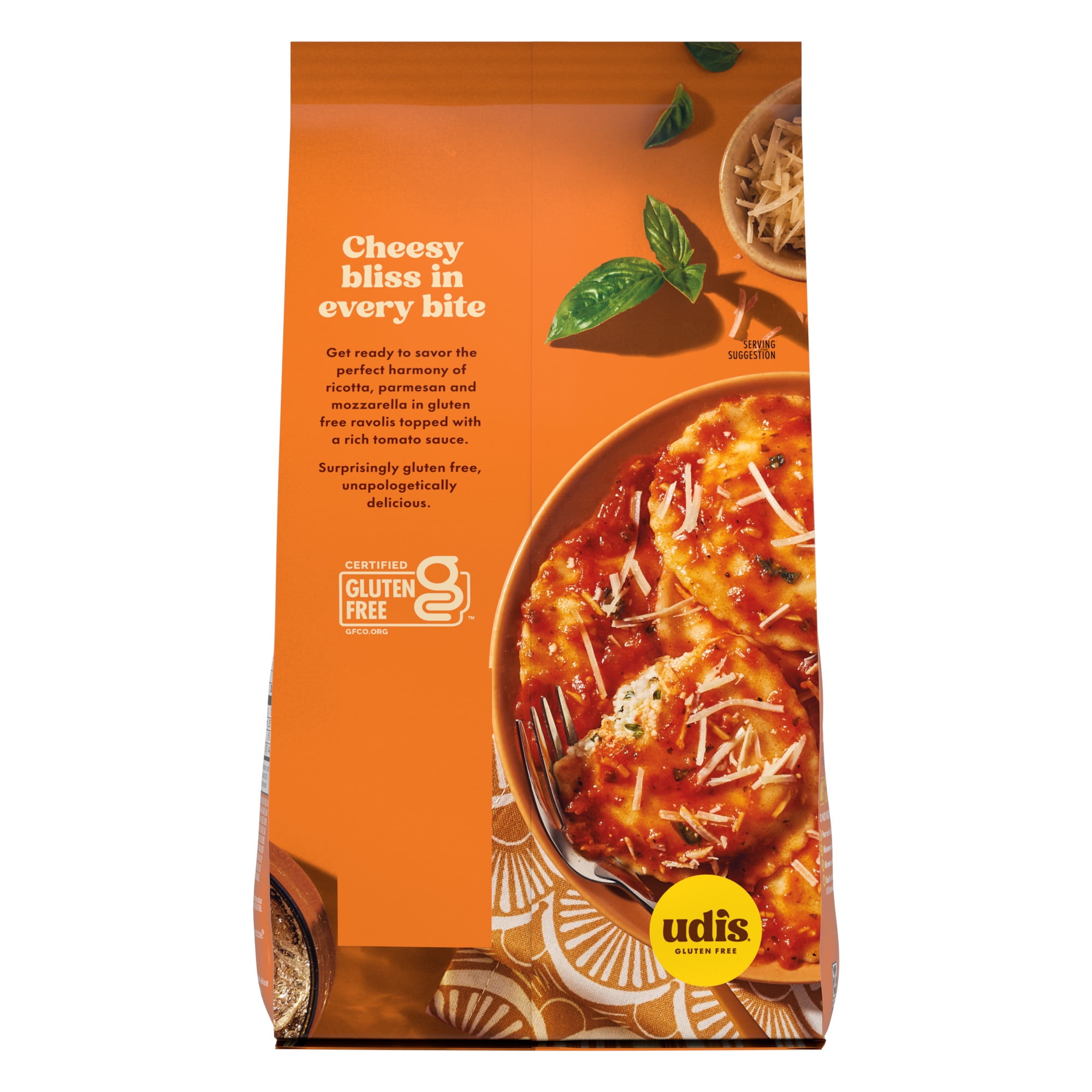 Udi's Gluten Free Three Cheese Ravioli, 18 oz (Frozen)