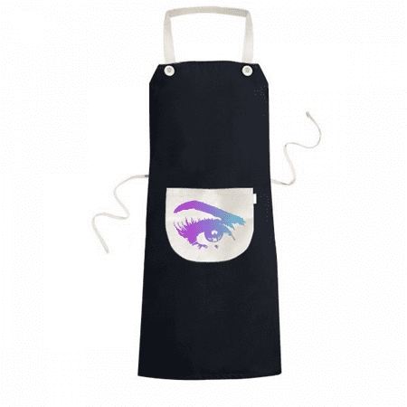 

Partial Close Eyelashes Art Deco Fashion Apron Bib Sarong Cooking Baking Kitchen Pocket Pinafore