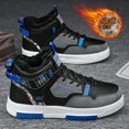 thumbnail image 3 of Zapatillas de deporte informales para hombre, botas de nieve cálidas de lana para invierno, zapatos antideslizantes de fondo alto y grueso para correr, calzado para deportes al aire libre, 2024, 3 of 5