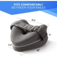 thumbnail image 2 of Memory Foam Knee Pillow for Side Sleepers Hip Pain with Adjustable Strap - Between Leg Sleeping Sciatica Relief Support Back, Knees, Joints, and Spine Alignment Cushion, 2 of 4