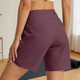 thumbnail image 6 of Lmueinov Women's 7" Athletic Running Long Shorts Workout Hiking Shorts Quick Dry High Waisted Active Zipper Pocket, 2026 Summer Trendy, 6 of 7