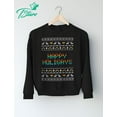 thumbnail image 2 of Tstars Happy Holigays Rainbow Gay & Lesbian Ugly Christmas Sweatshirt Small Black, 2 of 5