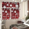 thumbnail image 2 of Christmas Dec Curtains for Kitchen Windows 3 Piece Small Kitchen Window Curtains Over Sink Kitchen Window Curtains for Cafe Bathroom Living Room, 2 of 6