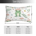 thumbnail image 4 of Disketp Pillow Covers Frog And Mushrooms Pattern Throw Pillow Case Cushion Covers,Cushion For Bedroom,Couch,Home-14"X20", 4 of 8