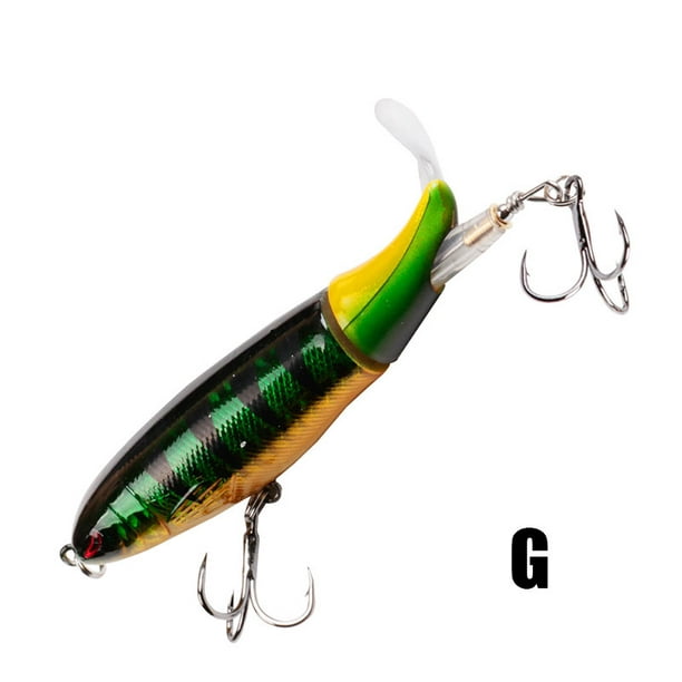 CAROOTU Bass Fishing Lures 13G/10CM with Rotating Spins Tail for Bass Trout  Topwater Floating Hard Baits