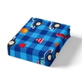 thumbnail image 4 of Erosebridal Cartoon Police Cat Comforter Cover, Blue Buffalo Grid Bedding, Transportation Sign Decor, Reversible 2pcs (No Comforter), 4 of 7